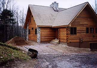 Before: Log Home Landscape Design